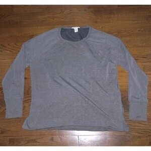 Athleta Sweatshirt Womens Large Coaster Luxe Recover Gray Crew Neck